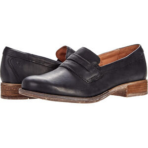 Josef Seibel Womens Sienna 96 Loafers EU 37 US 6.5 Black Washed Leather Shoe NIB